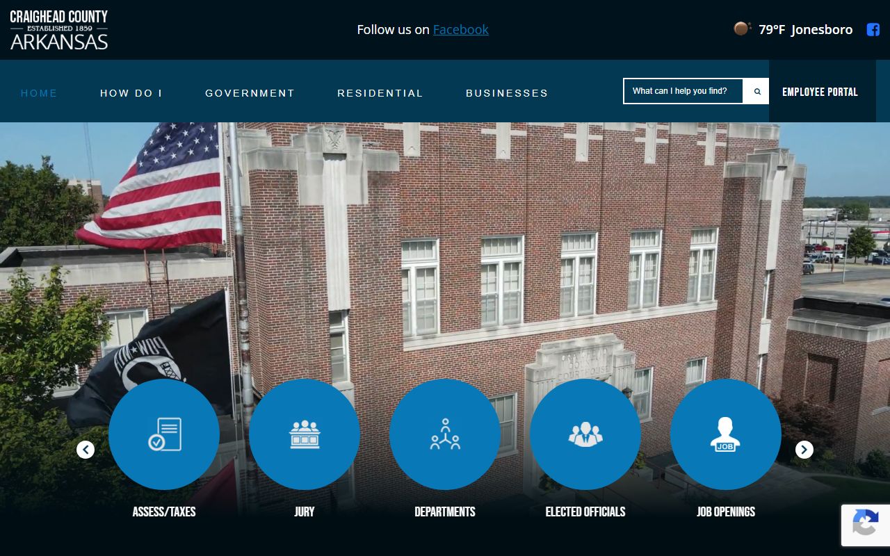 Craighead County Government website for Jonesboro traffic records