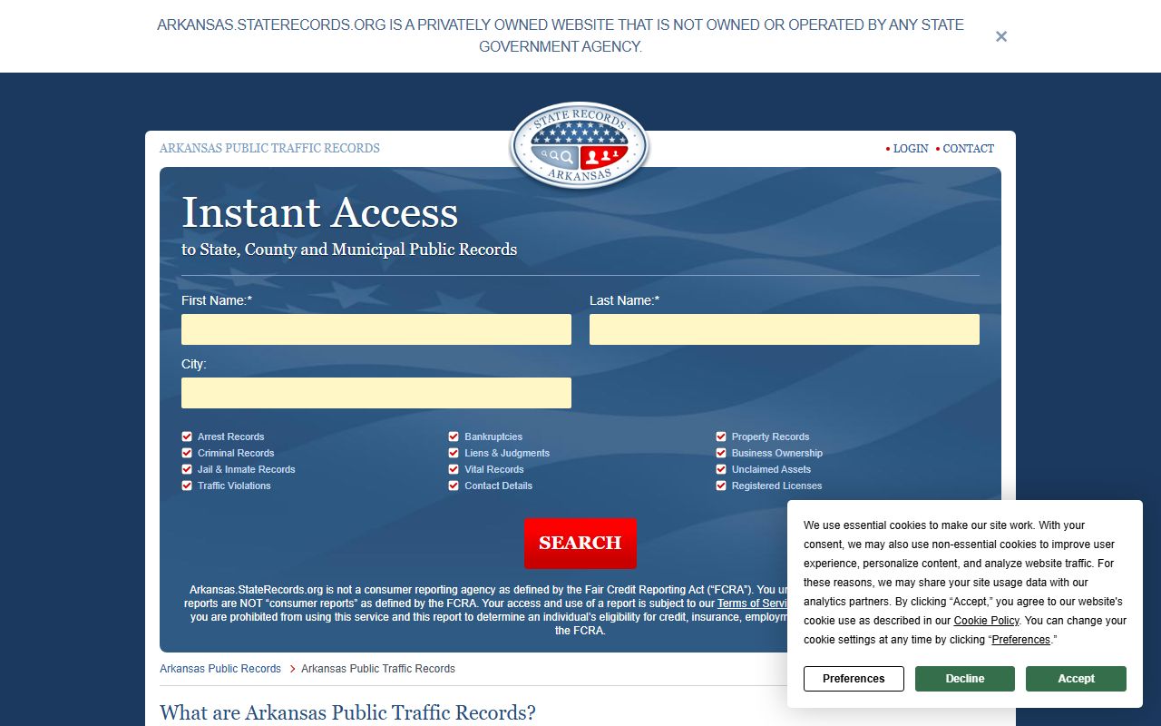 Calhoun County Traffic Court Records - Arkansas Traffic Records Access