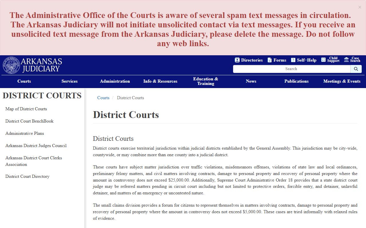 Crawford County Traffic Court Records - Arkansas District Courts directory