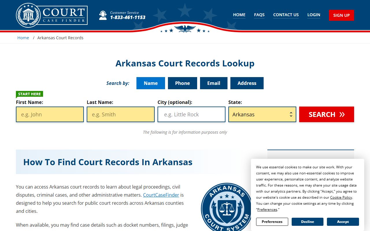 Woodruff County Traffic Court Records - Arkansas court records search tool